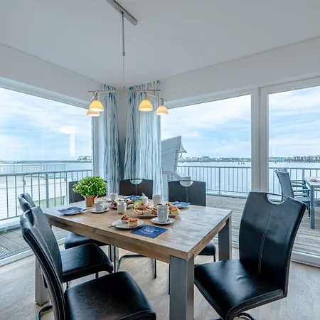 Maisonette Kapteins Lounge By Seeblick Ferien Oro, Rundum Wasser, 6pers, Sauna, Kamin Apartamento