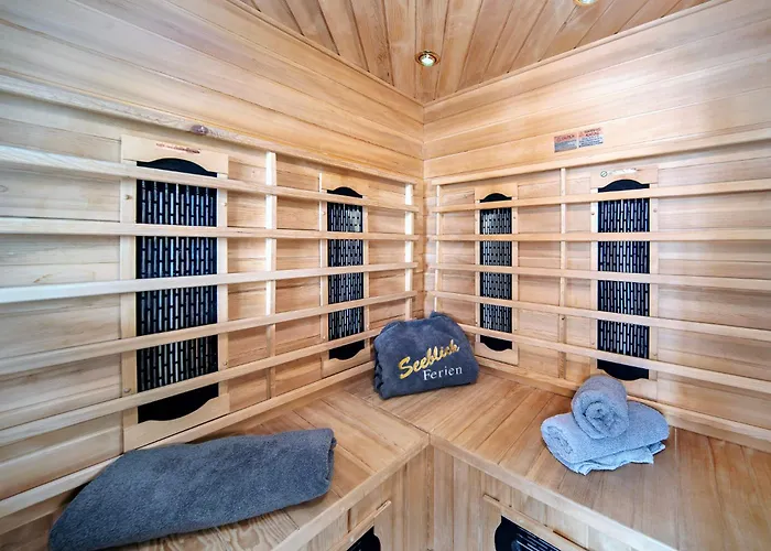 Maisonette Kapteins Lounge By Seeblick Ferien Oro, Rundum Wasser, 6pers, Sauna, Kamin